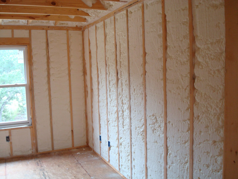 foam and fiberglass insulation